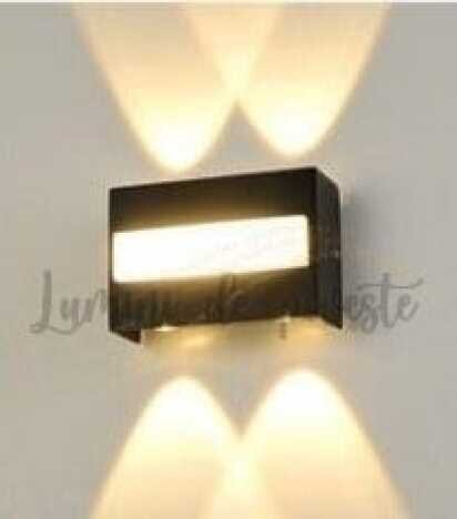 Aplica LED Exterior Fade 8 W, LED inclus, 4 surse de iluminare, Lumina: Cald, Echivalent 32W